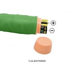 Вибратор-реалистик Barbara зелёный (22,5×4,5 см)