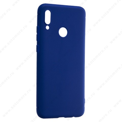 Накладка силиконовая Soft Touch ультра-тонкая для Huawei Honor 10 Lite/ P Smart 2019 синий