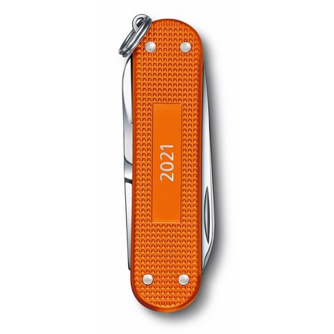 Нож-брелок Victorinox Classic Alox LE 2021, Tiger Orange (0.6221.L21)