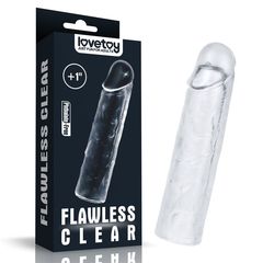 Прозрачная насадка-удлинитель Flawless Clear Penis Sleeve Add 1 - 15,5 см. - 