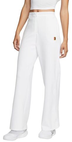 Женские теннисные брюки Nike Court Dri-Fit Basic Heritage Pants - white