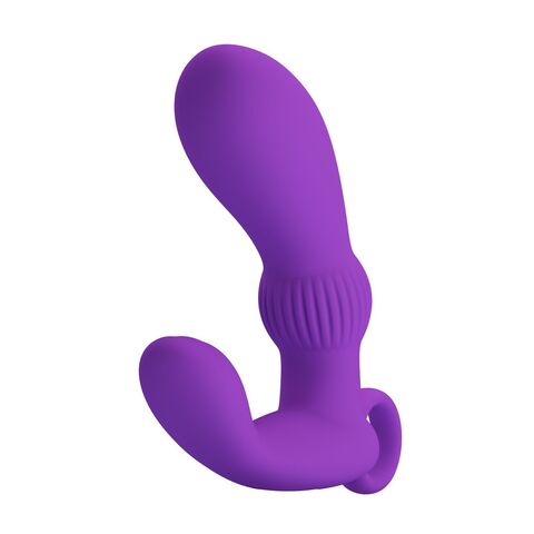 Фиолетовый вибромассажёр для массажа простаты Cayla - 11,2 см. - Baile Pretty Love BI-040170-1