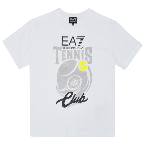 Детская теннисная футболка EA7 Boy Jersey T-Shirt - white