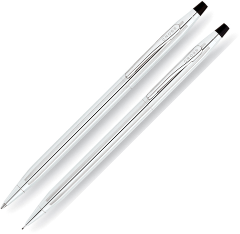 Набор подарочный Cross Century Classic - Lustrous Chrome, шариковая ручка + карандаш