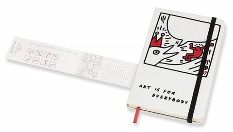 Блокнот Moleskine Keith Haring LE, цвет белый, в линейку