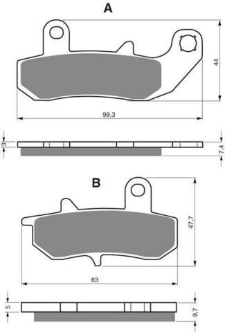 Тормозные колодки дисковые 065 S3