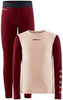 Тёплый Комплект термобелья Craft Core Warm Baselayer розово-бордовый детский