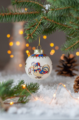 Новогодний шар из фарфора 