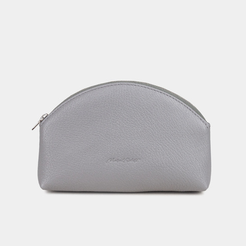 Косметичка Nuage из кожи козы, серого цвета