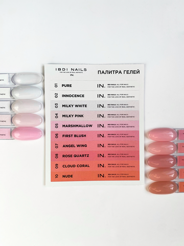 Наклейки на типсы для моделирующих гелей IBDI NAILS
