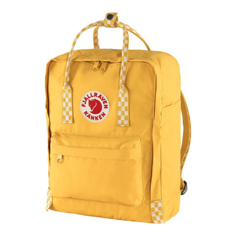 Рюкзак Fjallraven Kanken желтый/шахматы, 16 л