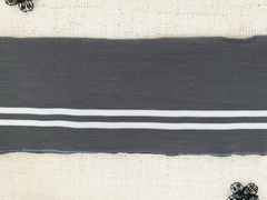 Подвязы трикотажные, ш. 14 см, L 123 см, серый с белым