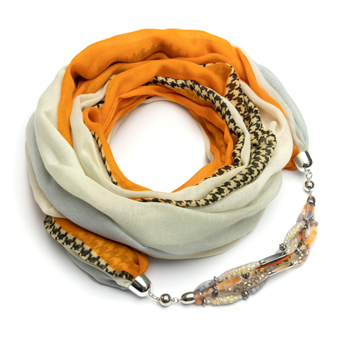 Хлопковый шарф-ожерелье 