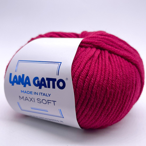 Пряжа Lana Gatto Maxi Soft 12246 темно-красный