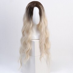 Парик искусственный цвет русый/блонд