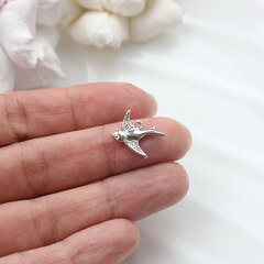 Подвеска Птичка 16*17 мм, родий. П397