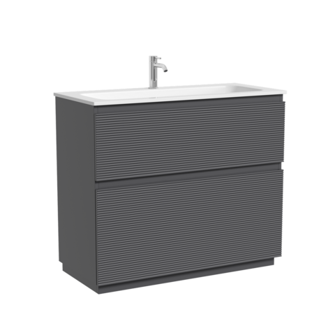 FL100FGS Тумба напольная SANCOS Folk 995х445х850, два ящика с доводчиками, Grey sof