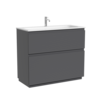 FL100FGS Тумба напольная SANCOS Folk 995х445х850, два ящика с доводчиками, Grey sof