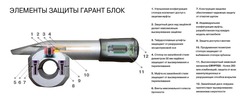 Блокиратор рулевого вала Гарант Блок Люкс 344.X/f для BELGEE X70 c 2024 г.