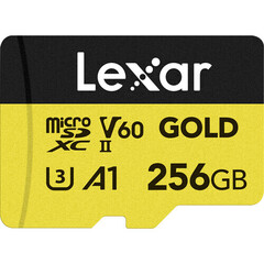 Карта памяти Lexar 256GB Professional GOLD UHS-II microSDXC Memory Card 280/180MBs