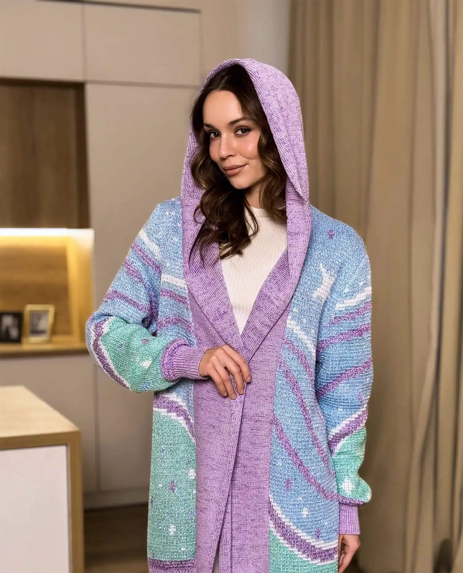 Кардиган с капюшоном