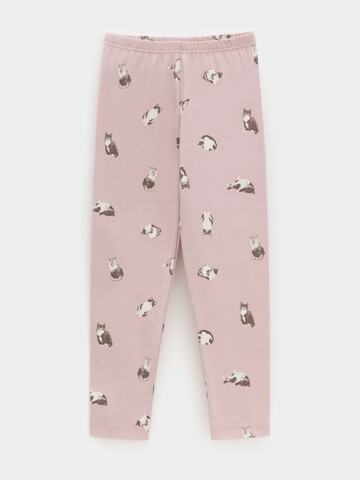 брюки  для девочки  КР 4074/розовый лед,кошечки к577