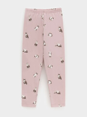 брюки  для девочки  КР 4074/розовый лед,кошечки к577