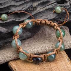 Браслет Шамбала. Нефрит Д 12мм.