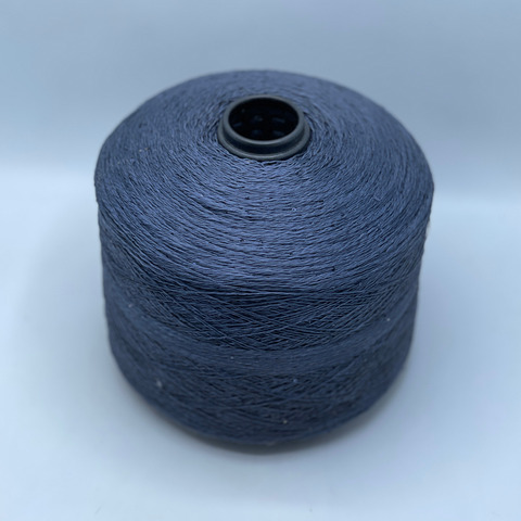 Бобинная пряжа, Linette Pailletes, 450м, 80% Лен, 20% Полиэстер(пайетка),Деним+пайетка.37916