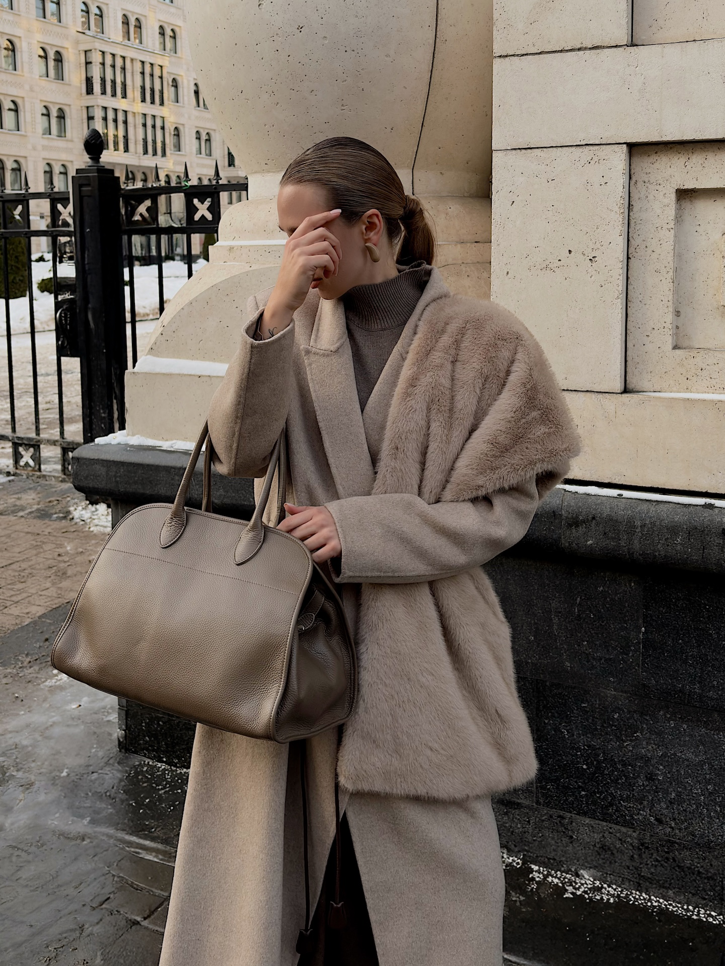 Меховой палантин