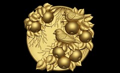 Силиконовый молд Птицы (медальон) № 0474