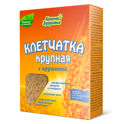 Клетчатка крупная с крушиной 150 г (Компас здоровья)