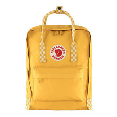 Рюкзак Fjallraven Kanken желтый/шахматы, 16 л