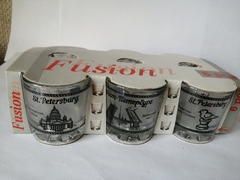 Набор стопок из 6 шт. Черно-белая печать и с бронзой. Глория