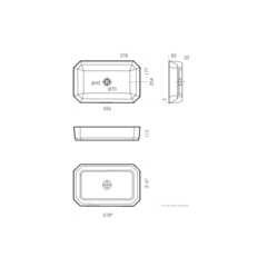 Умывальник накладной Line 55