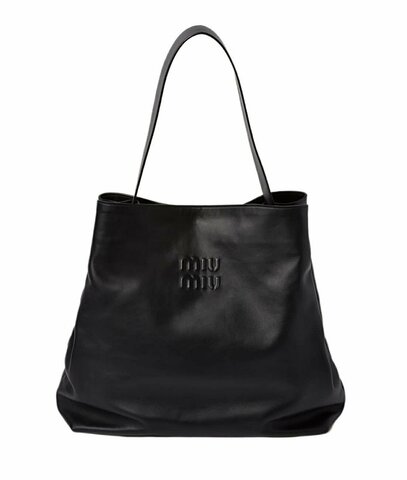 Кожаная сумка Miu Miu черный