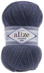 ALIZE "LANAGOLD 800", 49% шерсть, 51% акрил, 100 гр, 800 м, 203 джинс меланж