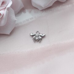 Подвеска Пчела с фианитами 10*13 мм, родий, П375