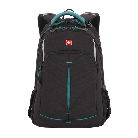 Рюкзак школьный SWISSGEAR, черный/бирюзовый (SA3165208408) 32x15x46 см., 22 л. | Wenger-Victorinox.Ru