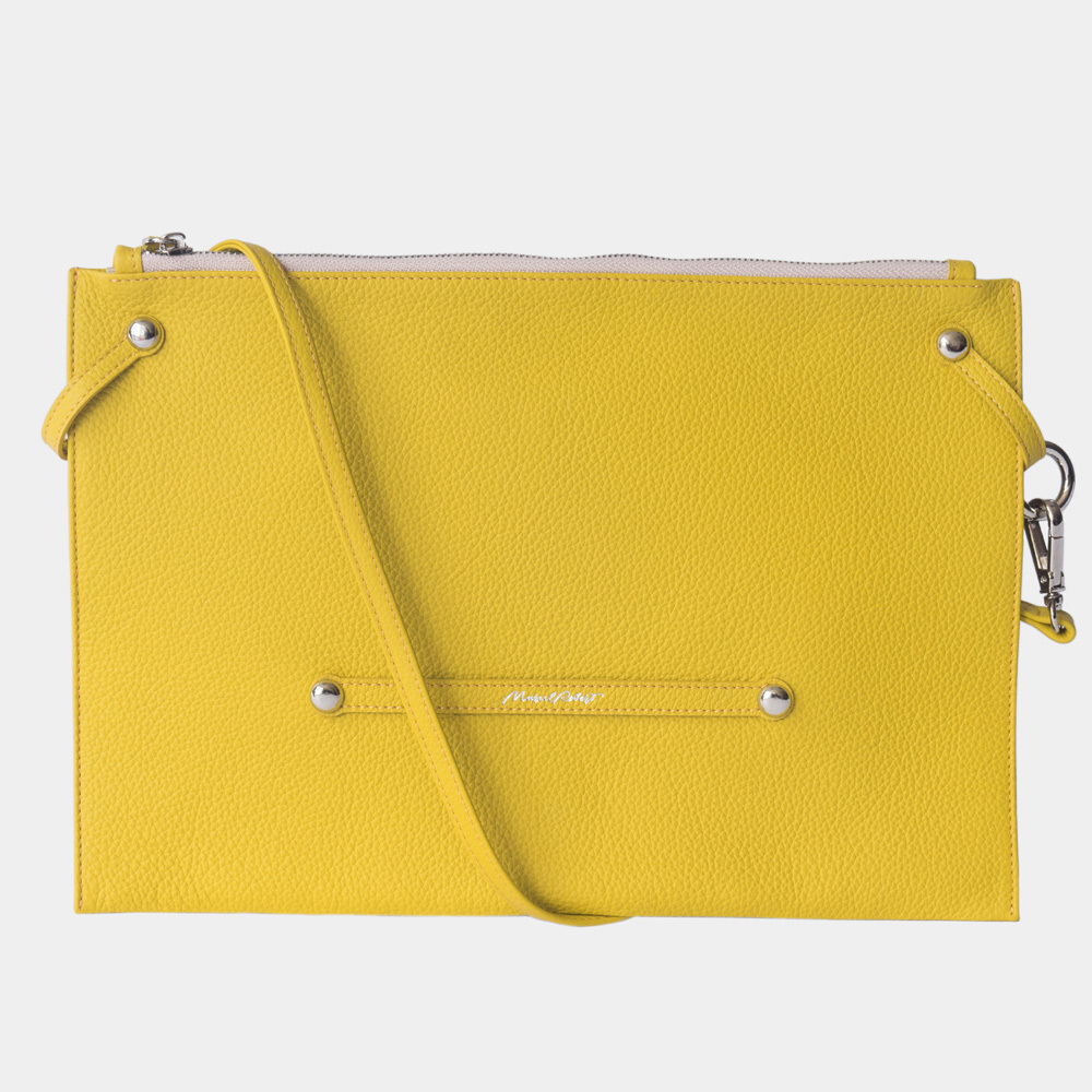 Женская сумка Tereze Easy из натуральной кожи теленка, желтого цвета