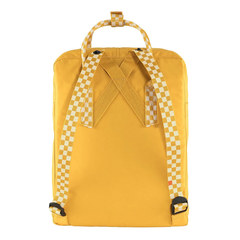 Рюкзак Fjallraven Kanken желтый/шахматы, 16 л