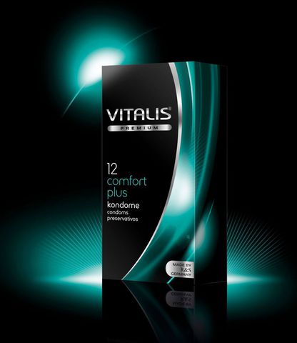 Контурные презервативы VITALIS PREMIUM comfort plus - 12 шт. - Vitalis VITALIS VITALIS PREMIUM №12 comfort plus