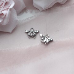 Подвеска Пчела с фианитами 10*13 мм, родий, П375