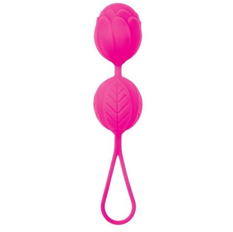 Розовые вагинальные шарики с петелькой для извлечения - A-toys 764001