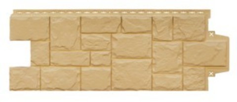 Фасадная панель Гранд Лайн Крупный камень Песочный 1102,5х417,4 мм