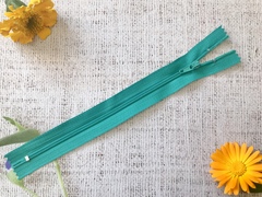 Молния брючная спираль, автомат, L 19 см, Т3, н/р, яркая бирюза