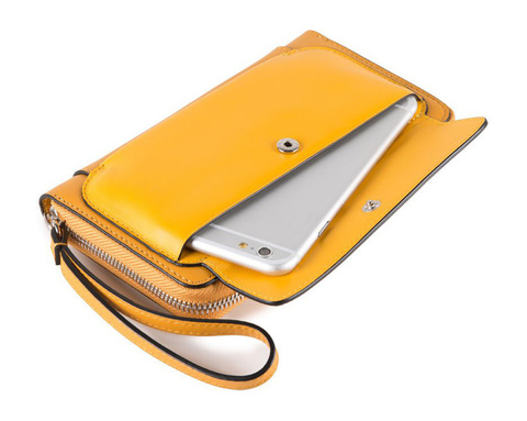 Кошелек женский Piquadro Muse AC4332MUSR/G жёлтый, кожа натуральная