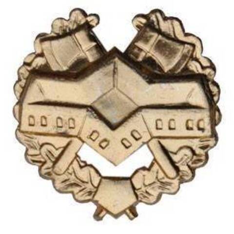 Эмблема петличная Спецстрой металл золото