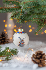 Новогодний шар из фарфора 