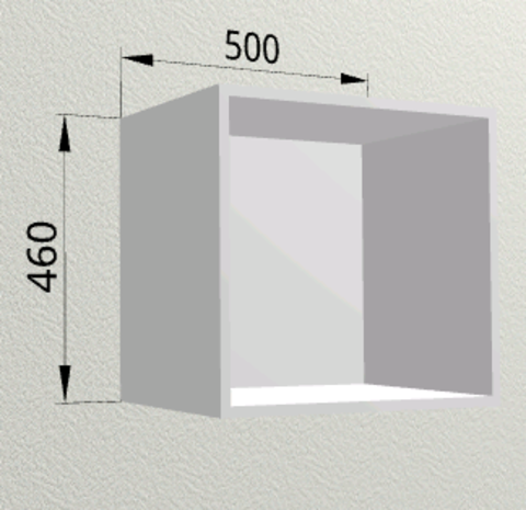 Кухня Мария шкаф верхний высокий горизонтальный 500